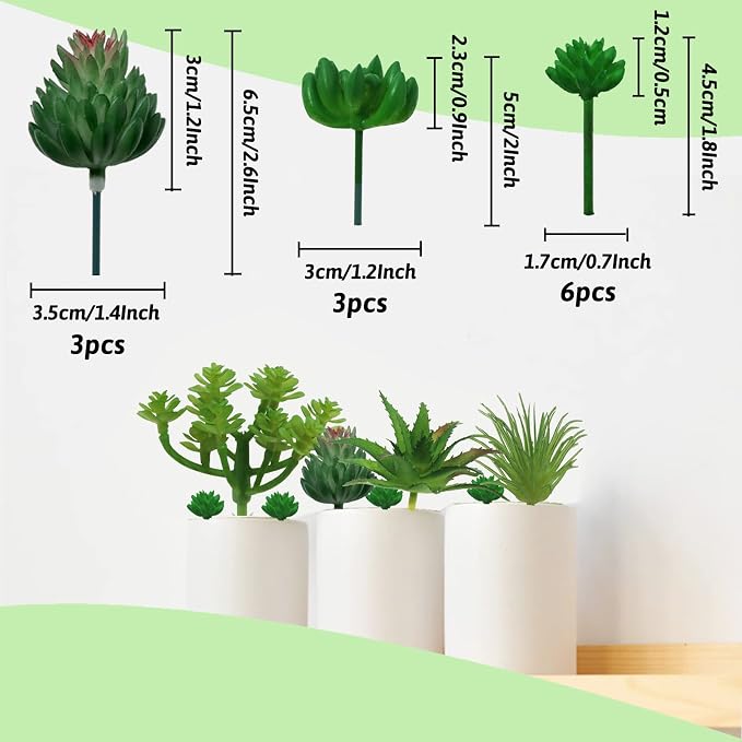 Succulents Plants Artificial, Mini Faux Succulents - Image 7