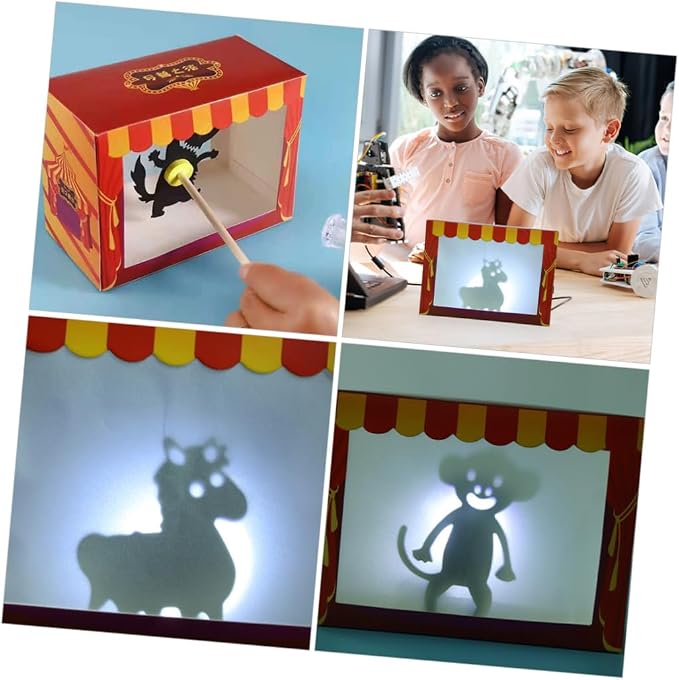 YARNOW 2Set DIY Puppet Theater Craft Interactive Shadow Puppets Kit - Image 3