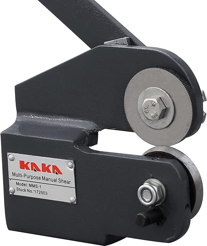 KAKA INDUSTRIAL MMS-1 Throatless Sheet Metal Shear, 16Ga Capacity Rotary Metal Cutting Shear