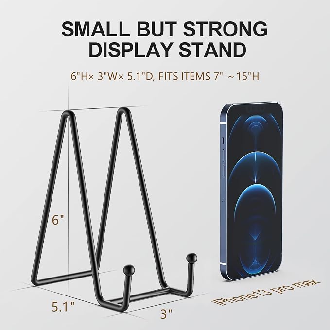 3 Pack 6 Inch Plate Stands for Display Picture - Image 7