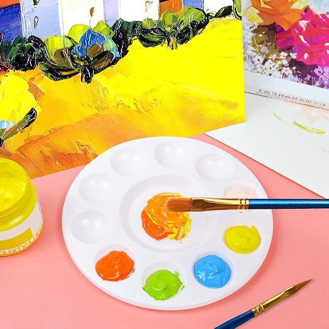 15 Pack Paint Tray Palettes for Kids, Plastic White Palettes for Students - Image 9