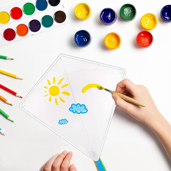 DIY Kites for Kids Kite Making Kit Bulk, Decorating Coloring Kite Party Pack - Image 5