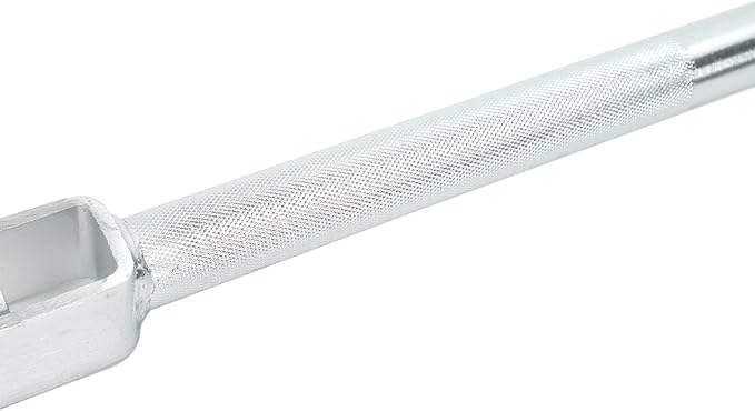 35" Chrome Combination Winch Bar with Square Head,Carbon-Steel Construction and Non-Slip Handle for Winches on Flatbeds and Trucks