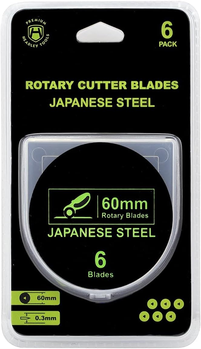 HEADLEY TOOLS 60mm Rotary Cutter Blades 10 Pack Fits Olfa, Replacement Rotary - Image 7