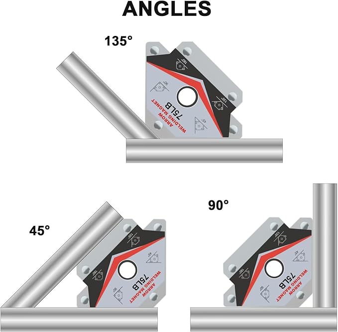GUTIMORE Welding Magnet 75LB 2Pcs, Heavy Duty Welding Magents Holder, Holding Power Welding Accessories