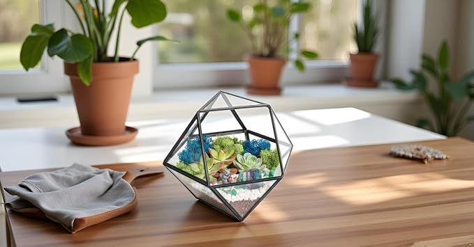 Creations by Nathalie DIY Geometric Glass Terrarium Kit - Image 9