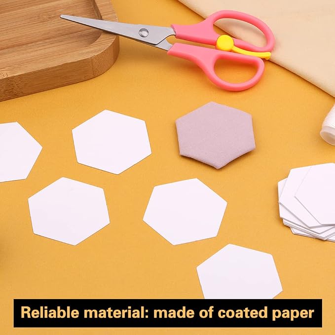 100 Count Paper Piecing Shapes Hexagon Paper Piecing Templates Quilting - Image 3