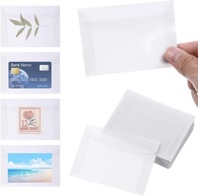 50 PCS Glassine Envelopes 3.94×2.75 Inch Translucent Vellum Envelopes by Unknown