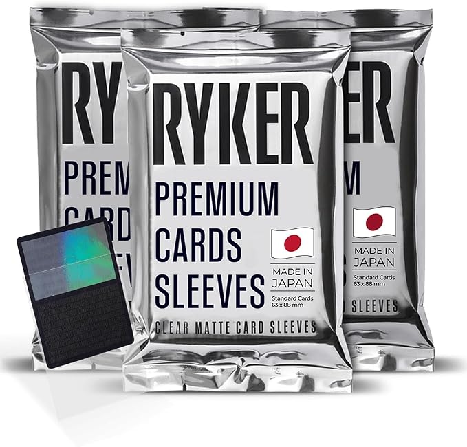 Ryker Sleeves Standard Size Matte Trading Card Sleeves Compatible by RykerSleeves