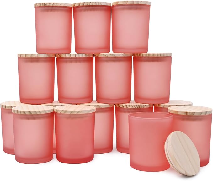 SHOWIN Thick Candle Jars for Making Candles 16 Pcs, 7 OZ Empty Jars by Showin