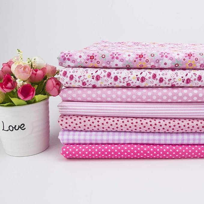 Cotton Fabric DIY Making Supplies Quilting Patchwork Fabric Fat Quarter Bundles by Antetek