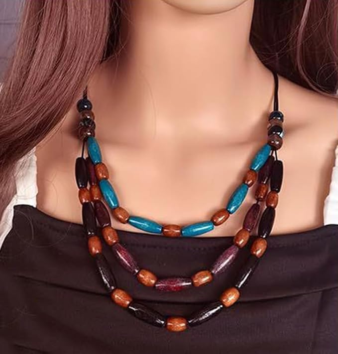400Pcs Large Hole Wood Beads, BetterJonny Assorted Color Wooden Beads Hair - Image 2