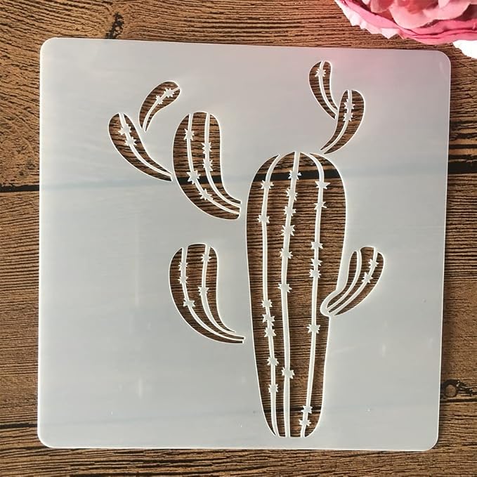TIAMECH 8 Pcs Reusable Succulent Plants Cactus Stencils - Image 9