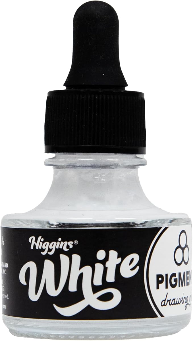 Higgins White Pigmented Drawing Ink by Higgins