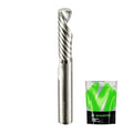 O Flute Downcut Spiral Router Bits 1/4 Inch Shank 1/4 Inch Cutting Dia. Carbide Single Flute CNC Router Bits, Ideal for Aluminum, Plastic, Acrylic, Wood, MDF and PVC