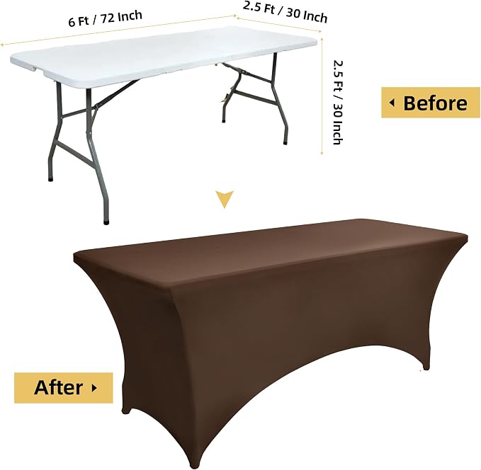 2-Pack 6ft Spandex Table Covers - Image 7