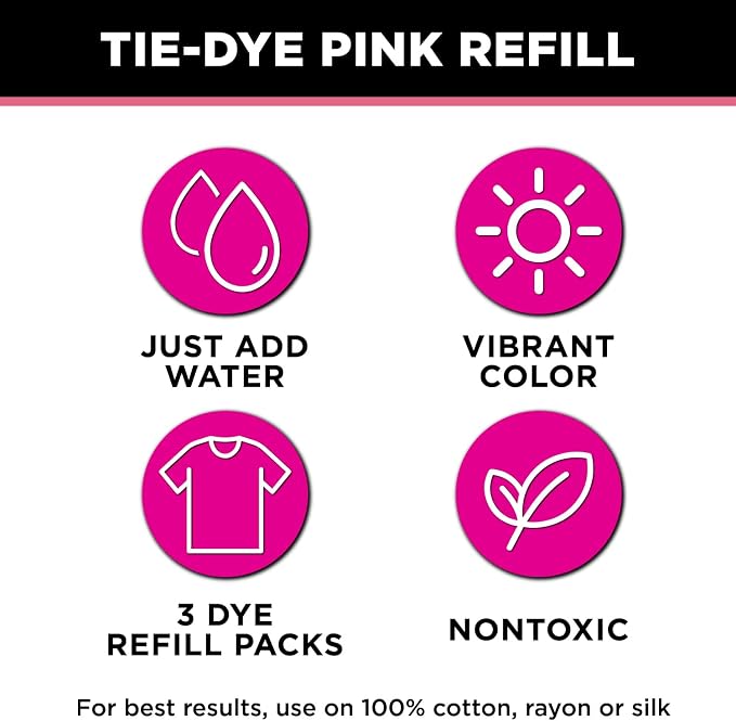 Tulip One-Step Tie-Dye Kit, 3 Fabric Dye Refill Packs - Image 2