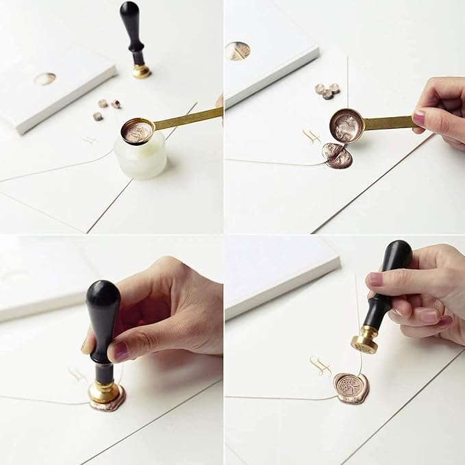 YIPLED Sealing Wax Kit, 2 Pens, Stamp Spoon and Candles - Image 3
