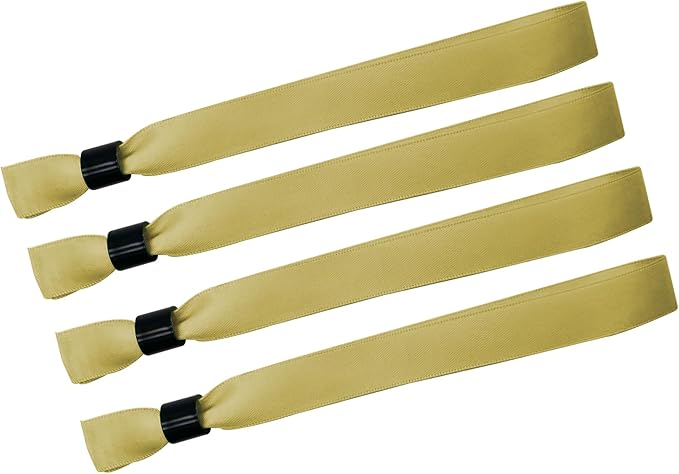 100 Pack Wrist Bands|Gold Wristbands for Events|Wristbands for Concerts Festival Admission Party|13.78” x 0.59”