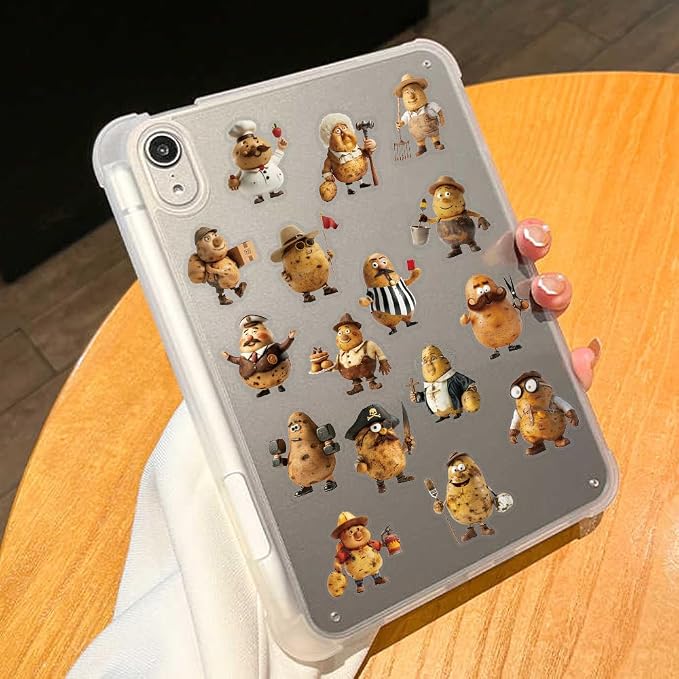 50PCS Funny Potato Meme Stickers Pack – Waterproof Clear Cute 3D Cartoon Potato - Image 6