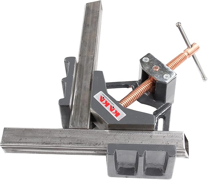 KAKA INDUSTRIAL AC-60 Angle Clamp Vice, Lightweight, Easy Operation, Solid Construction 90-Degree Welding Clamp for Woodworking, Photo Framing, and Welding