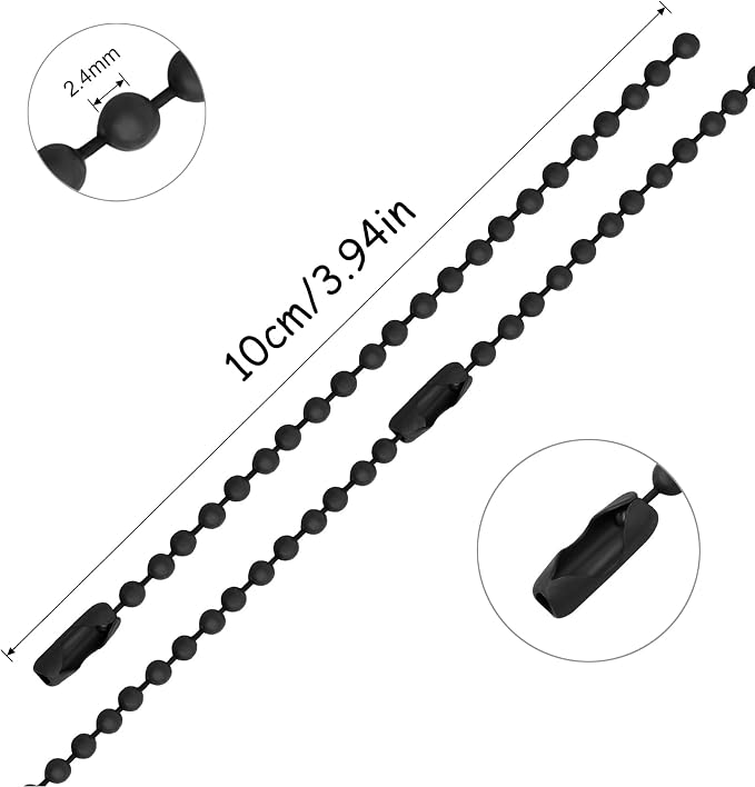 Lemonkey 100Pcs Ball Beads Chain Bulk - Image 2