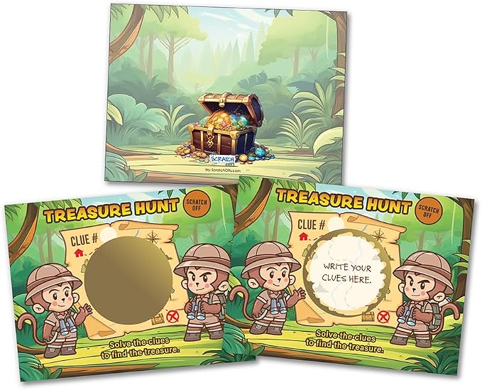 My Scratch Offs Jungle Treasure Scavenger Hunt Map Make Your Own Scratch Off - Image 5