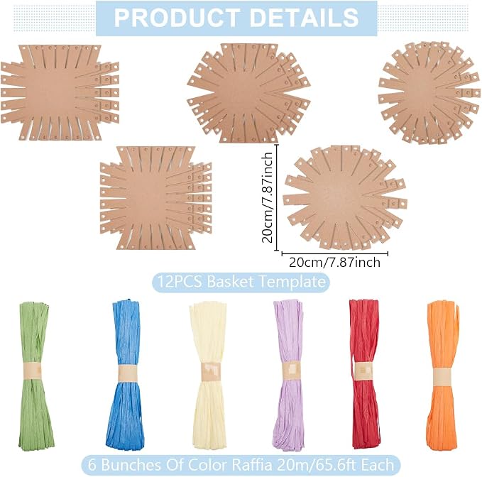 FREEBLOSS 15 Set Basket Weaving Kit Basket Making Kit - Image 2