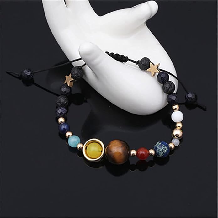 ONLYJUMP Planet Bracelet Solar System Universe Galaxy Bracelet Handmade Natural - Image 6