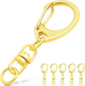 25 Pack Lobster Claw Clasps Keychain Kit, Bulk Key Chain Clasps by CooBigo