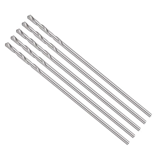 Drill Bit, 0.9mm Cutting Diameter, 4241 HSS 118° Cutting Angle Uncoated Bright Versatile Jobber Bits - (Applications: for Drilling Plastic Wood Soft Metal), 5-Pieces