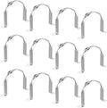 12Pcs 6 5/16 Inch (160mm) 304 Stainless Steel Conduit Clamps, U-Tube Strap Pipe Clamp 2 Hole Strap U Bracket Rigid Pipe Metal Conduit Strap Tension Clips U-tube Clamp