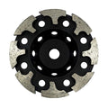 Benchmark Abrasives 4 Inch Grinder Wheels Threaded T-Type Diamond Cup Wheel with 5/8"-11 Arbor Hole for Masonry, Natural Stone, Concrete Grinding Wheel - Angle Grinder Attachments (4”)