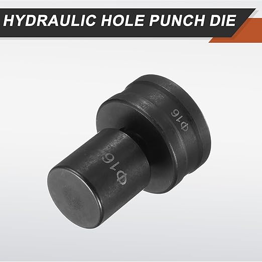 HARFINGTON Hydraulic Hole Punch Die 16mm Round Hole 40Cr Steel Electric Punching Kit for CH70 Electric Punching Machine, Black