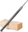 6" Triangular Medium Cut File, Double Cut Teeth, Made of High Carbon Steel, Half Round Hand File Without Handle, Suitable for Shaping Metal, Wood, etc