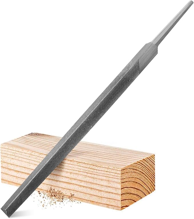 6" Triangular Medium Cut File, Double Cut Teeth, Made of High Carbon Steel, Half Round Hand File Without Handle, Suitable for Shaping Metal, Wood, etc