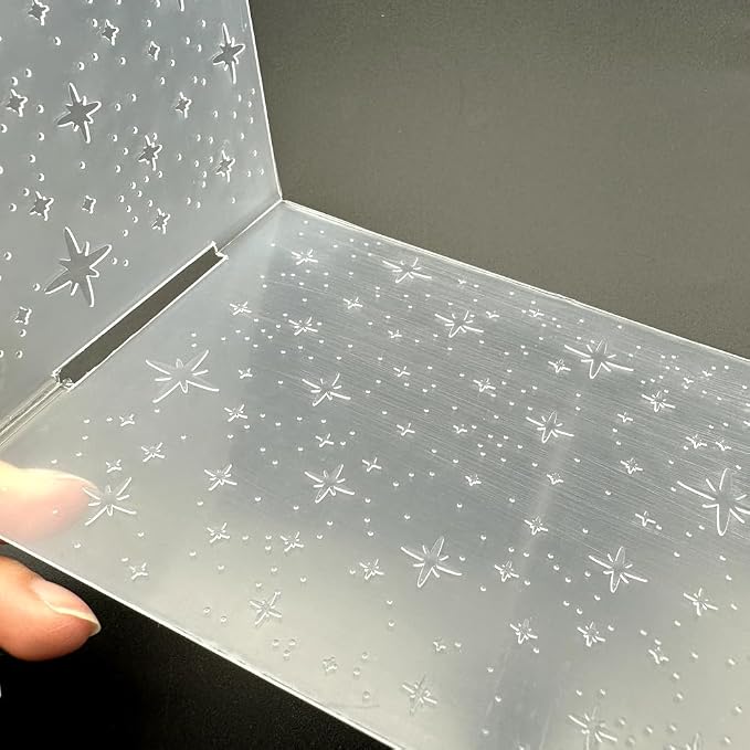 3D Plastic Embossing Folder Template Beautiful Stars Texture 4.13x5.71 Inch - Image 5