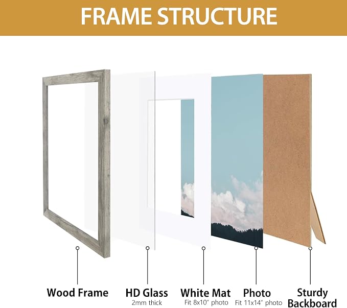 Califortree Gray 11x14 Picture Frame - Image 4