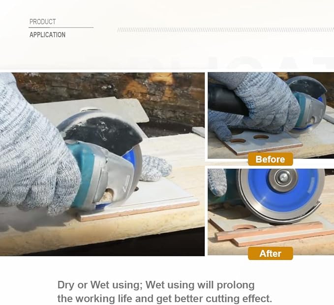 SHDIATOOL 3-3/8 Inch Diamond Saw Blade Cutting Disc Cutter for Porcelain Tile Ceramic Granite Marble Brick Cutting Wheel (5-Pack)