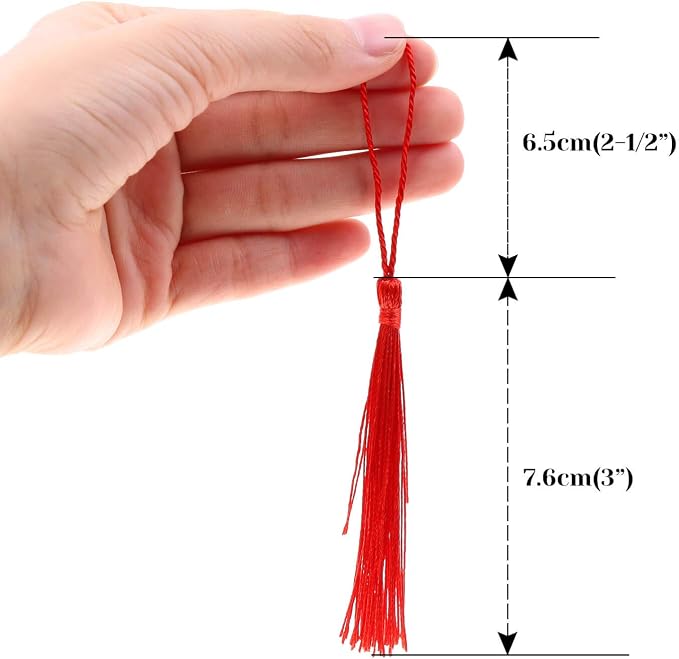 Tassels, Cridoz 120Pcs Bookmark Tassels Silky Handmade Soft Craft Mini Tassels - Image 4