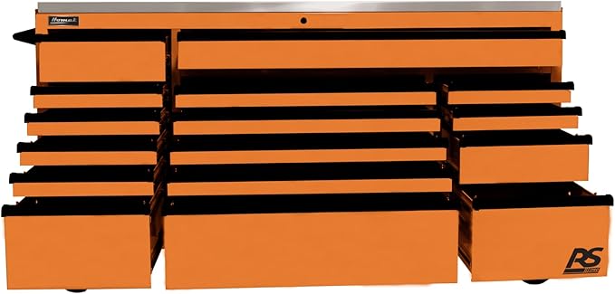 Homak 72” Roller Cabinet w/Stainless Steel Top RS Pro Workstation (Competition Orange)