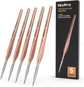Nicpro Detail Paint Brushes 5 PCS Aesthetic Extra Fine Tip 000 Professional by Nicpro