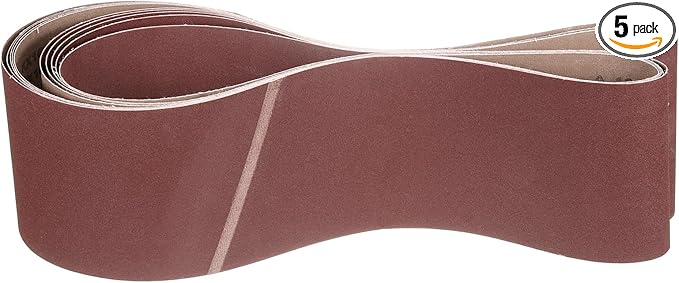 6 x 89 Inch Sanding Belt, 5 Pcs 180 Grit Knife Sharpener Belts Work Sharpening for Belt Sander Knife Carving Tool Metal Working