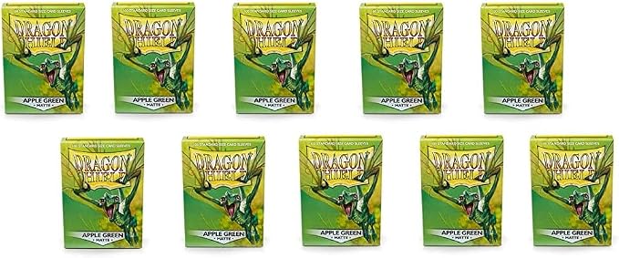 10 Packs Dragon Shield Matte Apple Green Standard Size 100 ct Card Sleeves - Image 6