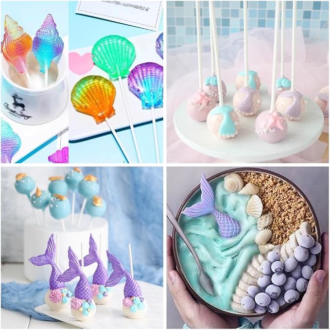 Mermaid Theme Cake Mold, Coral Silicone Mold Cupcake Toppers Mold - Image 6