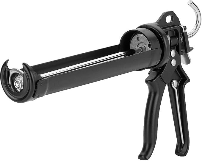 Bates- Heavy Duty Caulking Gun, 18:1 Thrust Ratio, Black, Caulking Tool Gun, Heavy Duty Caulk Gun No Drip Caulk Gun, Hand Caulking Guns Tool, Silicone Gun, Caulk Guns, Caulking Gun Dripless