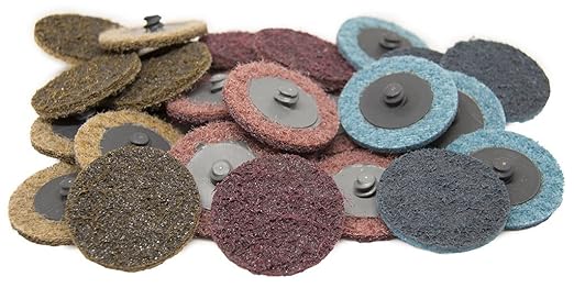 Benchmark Abrasives 2 Inch Sanding Discs Quick Change Nylon Surface Conditioning Discs, Drill & Die Grinder Sanding Disc Rust Remover for Metal Paint Stripper & Removal, Polishing - (25 Pack)(Coarse)