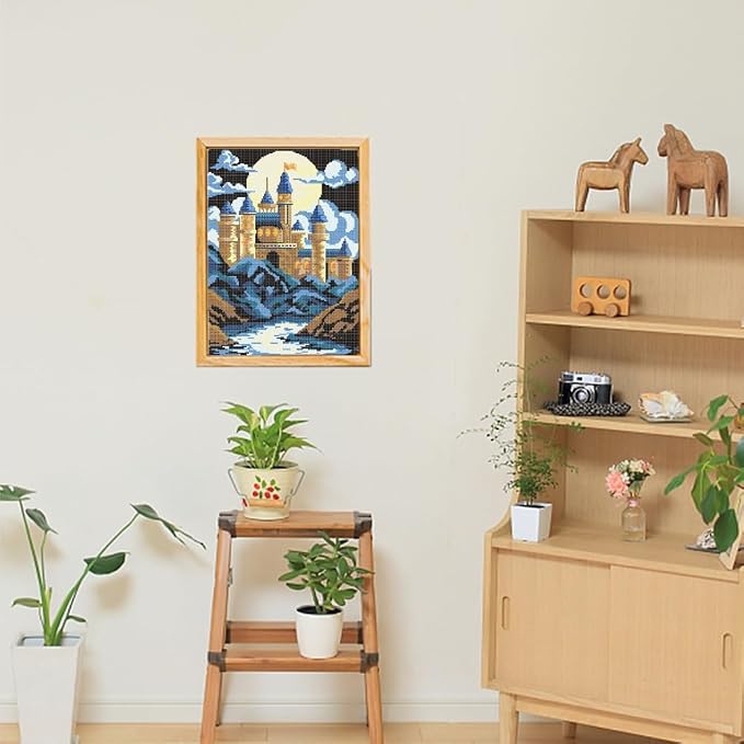 FREEBLOSS DIY Cross Stitch Wall Painting Castle Pattern Cross Stitch Kit Home - Image 7