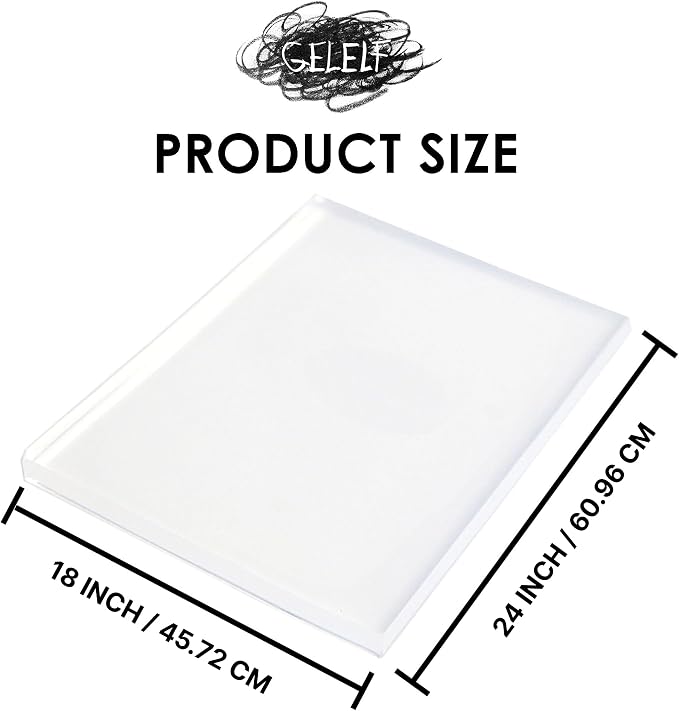 GELELF Large Size Gel Plate Upgraded Gel Printing Plate 18" x 24" - Image 3