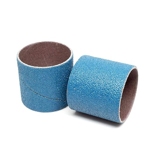Benchmark Abrasives 1.5" X 1.5" Zirconia Sanding Bands, Spiral Bands Rotary Sander Attachment for Drill & Die Grinder, Metal Polishing Sanders for Woodworking - Sander Tool (10 Pack), 36 Grit